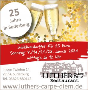 Jubiläumsbuffet im Luther`s Carpe Diem